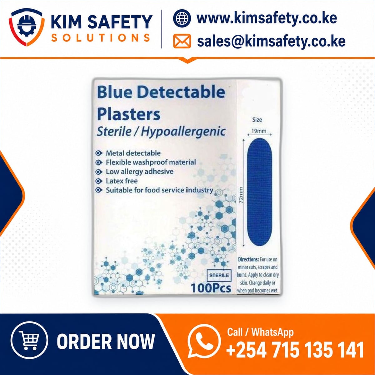 Metal Detectable Bandages — KimSafety